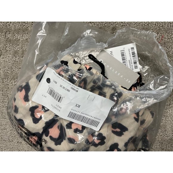 Chelsea 28 Ana Pants Womens XXS Smocked Split Leg Pants Leopard Animal Print - Picture 2 of 2